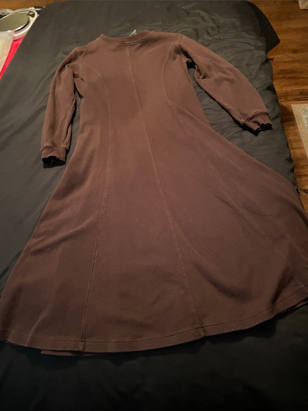Women’s Long-Sleeve Brown A-Line Dress